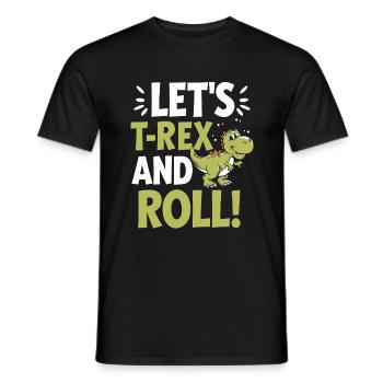 Décorations de fête de dinosaures - T-shirt homme - noir - Devant - AI Model Male 178 light (178cm)