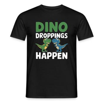 Décorations de fête de dinosaures - T-shirt homme - noir - Devant - AI Model Male 178 light (178cm)