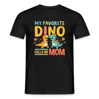 Décorations de fête de dinosaures - T-shirt homme - noir - Devant - AI Model Male 178 light (178cm)