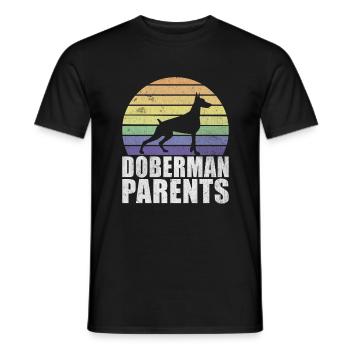 Doberman Gifts - Männer T-Shirt - Schwarz - Vorne - AI Model Male 178 light (178cm)
