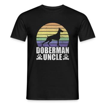 Doberman Gifts - Männer T-Shirt - Schwarz - Vorne - AI Model Male 178 light (178cm)