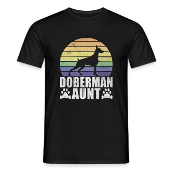 Doberman Gifts - Männer T-Shirt - Schwarz - Vorne - AI Model Male 178 light (178cm)