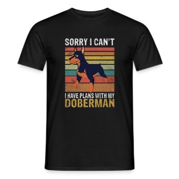 Doberman Gifts - Männer T-Shirt - Schwarz - Vorne - AI Model Male 178 light (178cm)