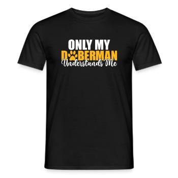Doberman Gifts - Männer T-Shirt - Schwarz - Vorne - AI Model Male 178 light (178cm)