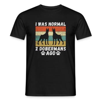 Doberman Gifts - Männer T-Shirt - Schwarz - Vorne - AI Model Male 178 light (178cm)