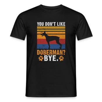 Doberman Gifts - Männer T-Shirt - Schwarz - Vorne - AI Model Male 178 light (178cm)