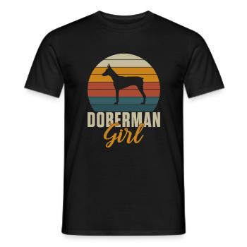 Doberman Gifts - Männer T-Shirt - Schwarz - Vorne - AI Model Male 178 light (178cm)