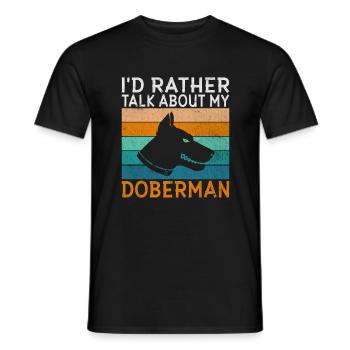 Doberman Gifts - Männer T-Shirt - Schwarz - Vorne - AI Model Male 178 light (178cm)
