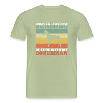 Doberman Gifts - Männer T-Shirt - Sage - Vorne - AI Model Male 178 light (178cm)