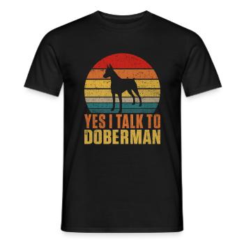 Doberman Gifts - Männer T-Shirt - Schwarz - Vorne - AI Model Male 178 light (178cm)