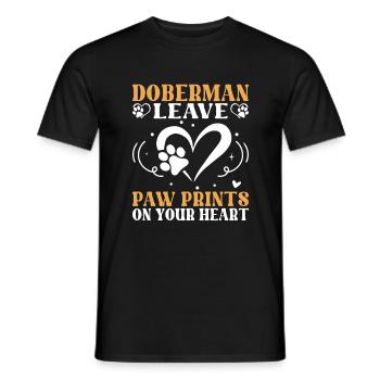 Doberman Gifts - Männer T-Shirt - Schwarz - Vorne - AI Model Male 178 light (178cm)