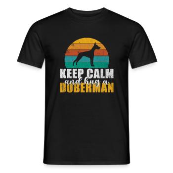 Doberman Gifts - Männer T-Shirt - Schwarz - Vorne - AI Model Male 178 light (178cm)