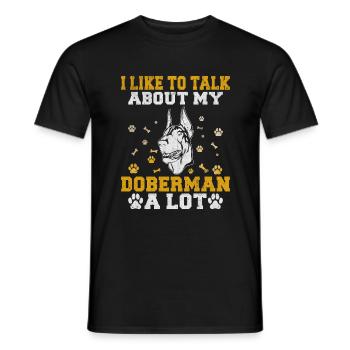 Doberman Gifts - Männer T-Shirt - Schwarz - Vorne - AI Model Male 178 light (178cm)
