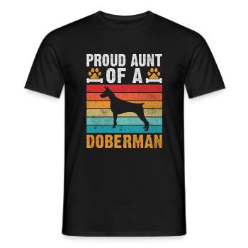Doberman Gifts - Männer T-Shirt - Schwarz - Vorne - AI Model Male 178 light (178cm)