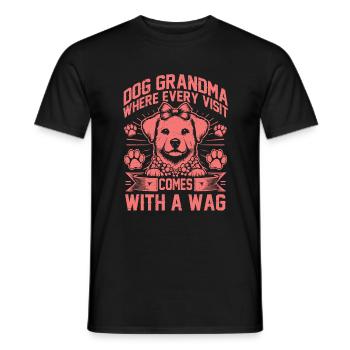 Cadeaux de grand-mère pour chien - T-shirt homme - noir - Devant - AI Model Male 178 light (178cm)