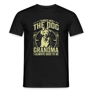 Cadeaux de grand-mère pour chien - T-shirt homme - noir - Devant - AI Model Male 178 light (178cm)