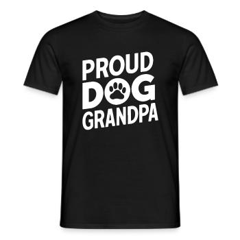 Cadeaux de grand-père chien - T-shirt homme - noir - Devant - AI Model Male 178 light (178cm)