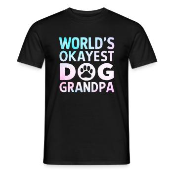 Cadeaux de grand-père chien - T-shirt homme - noir - Devant - AI Model Male 178 light (178cm)