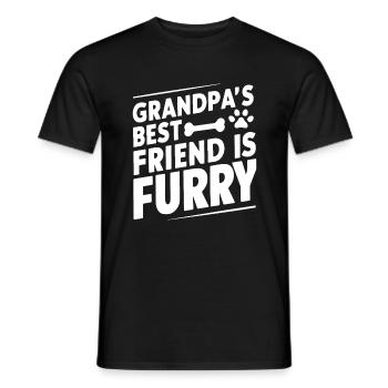 Cadeaux de grand-père chien - T-shirt homme - noir - Devant - AI Model Male 178 light (178cm)