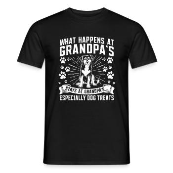 Cadeaux de grand-père chien - T-shirt homme - noir - Devant - AI Model Male 178 light (178cm)