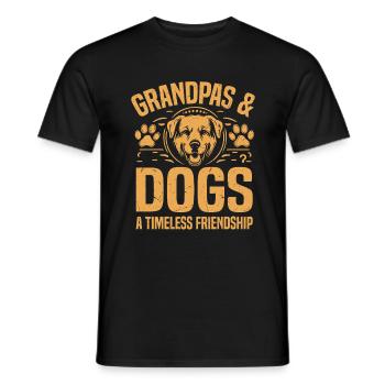 Cadeaux de grand-père chien - T-shirt homme - noir - Devant - AI Model Male 178 light (178cm)