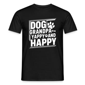 Cadeaux de grand-père chien - T-shirt homme - noir - Devant - AI Model Male 178 light (178cm)