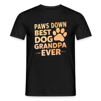 Cadeaux de grand-père chien - T-shirt homme - noir - Devant - AI Model Male 178 light (178cm)