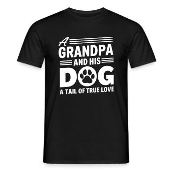 Cadeaux de grand-père chien - T-shirt homme - noir - Devant - AI Model Male 178 light (178cm)