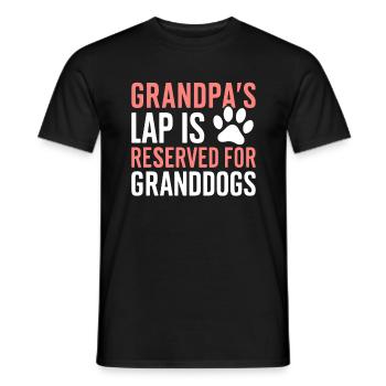 Dog Grandpa Gifts - Men's T-Shirt - black - Front - AI Model Male 178 light (178cm)