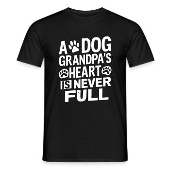 Dog Grandpa Gifts - Men's T-Shirt - black - Front - AI Model Male 178 light (178cm)