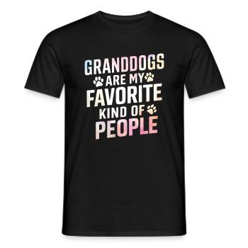 Cadeaux de grand-père chien - T-shirt homme - noir - Devant - AI Model Male 178 light (178cm)