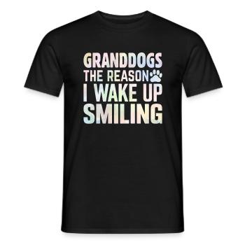 Cadeaux de grand-père chien - T-shirt homme - noir - Devant - AI Model Male 178 light (178cm)