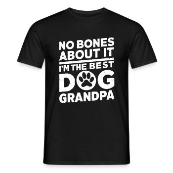 Cadeaux de grand-père chien - T-shirt homme - noir - Devant - AI Model Male 178 light (178cm)