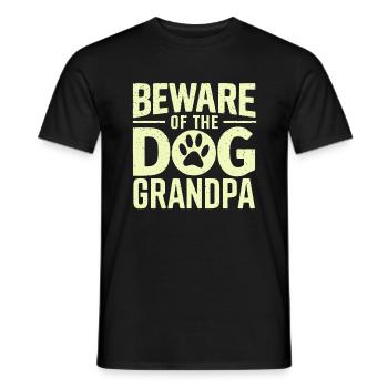 Dog Grandpa Gifts - Men's T-Shirt - black - Front - AI Model Male 178 light (178cm)