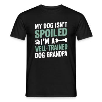Cadeaux de grand-père chien - T-shirt homme - noir - Devant - AI Model Male 178 light (178cm)