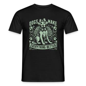Dog Mom Gifts for Women - Männer T-Shirt - Schwarz - Vorne - AI Model Male 178 light (178cm)