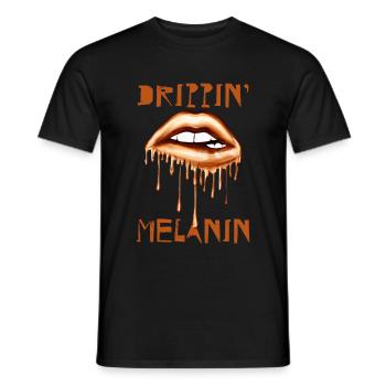 Melanin tropfen - Männer T-Shirt - Schwarz - Vorne - AI Model Male 178 light (178cm)