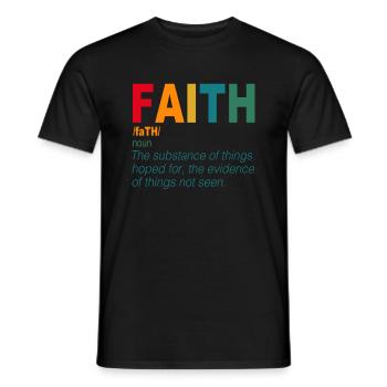 Faith - Men's T-Shirt - black - Front - AI Model Male 178 light (178cm)