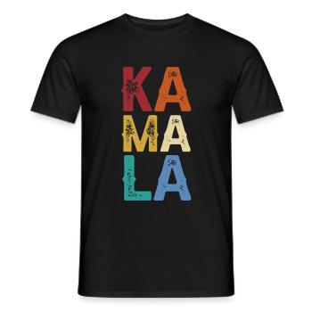 Kamala Harris Vintage - Men's T-Shirt - black - Front - AI Model Male 178 light (178cm)
