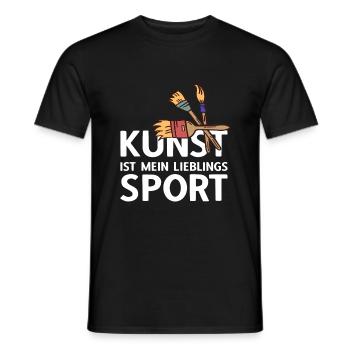 Kunst ist mein Lieblingssport Malerei Malermeister - Männer T-Shirt - Schwarz - Vorne - AI Model Male 178 light (178cm)