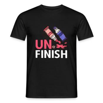 Unfinish Malerei Farben Zeichnen Malen Kunst - Männer T-Shirt - Schwarz - Vorne - AI Model Male 178 light (178cm)