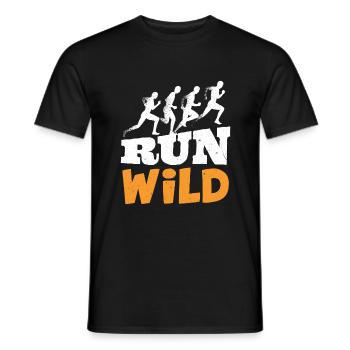 COURSE SAUVAGE Trailrunner Course de jogging - T-shirt homme - noir - Devant - AI Model Male 178 light (178cm)