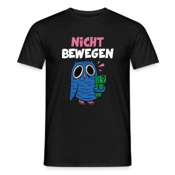 Eulen Cartoon Eule Vogel Lustiges Wortspiel Humor - Männer T-Shirt - Schwarz - Vorne - AI Model Male 178 light (178cm)