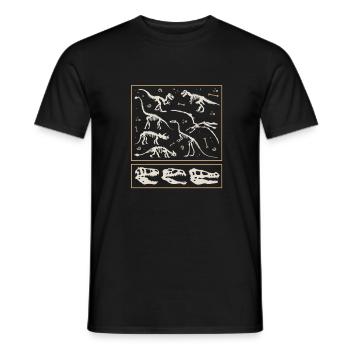 Paleontologist Dinosaurs Paleontology Bones - Men's T-Shirt - black - Front - AI Model Male 178 light (178cm)