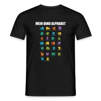 Dinosaurier Alphabet Arten Dino Typen - Männer T-Shirt - Schwarz - Vorne - AI Model Male 178 light (178cm)