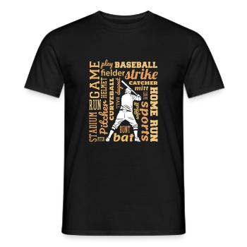 Baseball Homerun Baseball Fan - Männer T-Shirt - Schwarz - Vorne - AI Model Male 178 light (178cm)