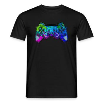 Game Controller Splash Gaming - Männer T-Shirt - Schwarz - Vorne - AI Model Male 178 light (178cm)