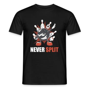 Bowling Never Split Bowler Dabbing Bowlingkugel - Männer T-Shirt - Schwarz - Vorne - AI Model Male 178 light (178cm)