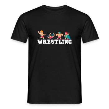 Lutteur de lutte Fighter Wrestling Kamfpkunst - T-shirt homme - noir - Devant - AI Model Male 178 light (178cm)