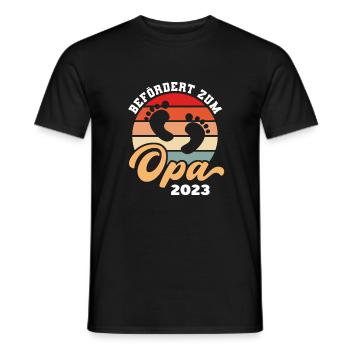 Befördert zum Opa 2023 Werdender Großvater - Männer T-Shirt - Schwarz - Vorne - AI Model Male 178 light (178cm)